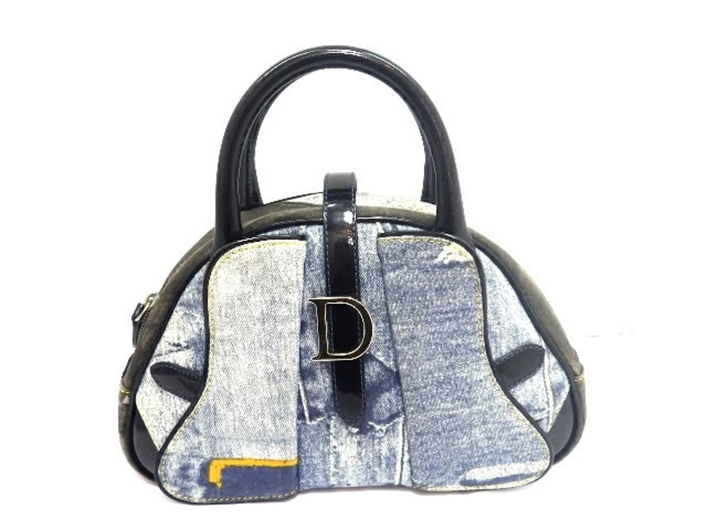 Christian Dior handbag painted denim